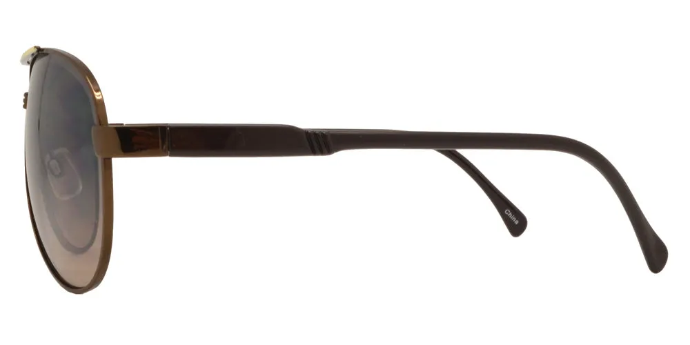 OX 2845 - Classic Classic Aviator with Brow Bar Metal Sunglasses