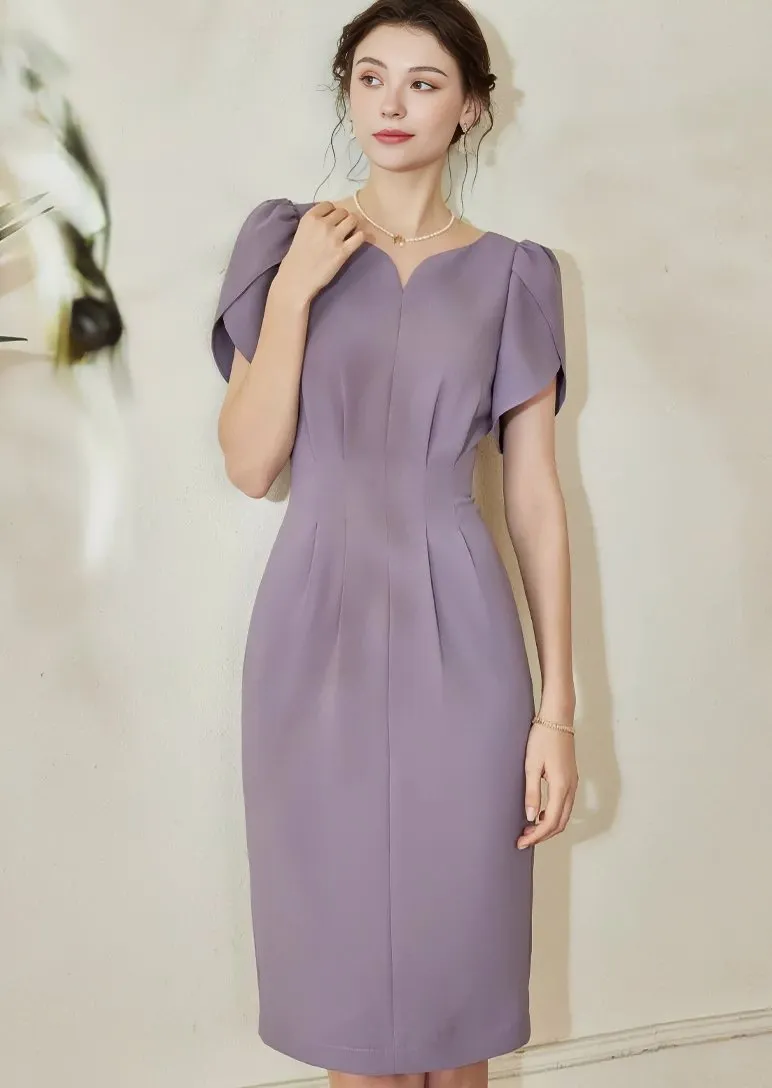 PETAL SLEEVE HIP DRESS