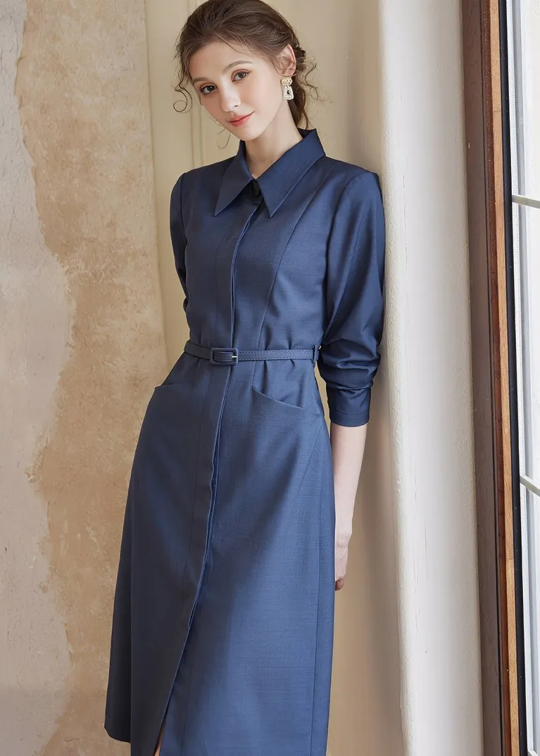 POLO NECK SHIRT DRESS