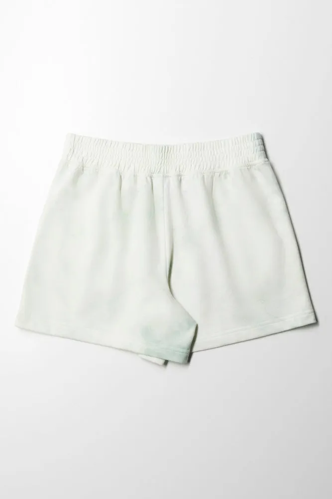 Pull On Shorts Tie Tye Misty Sage