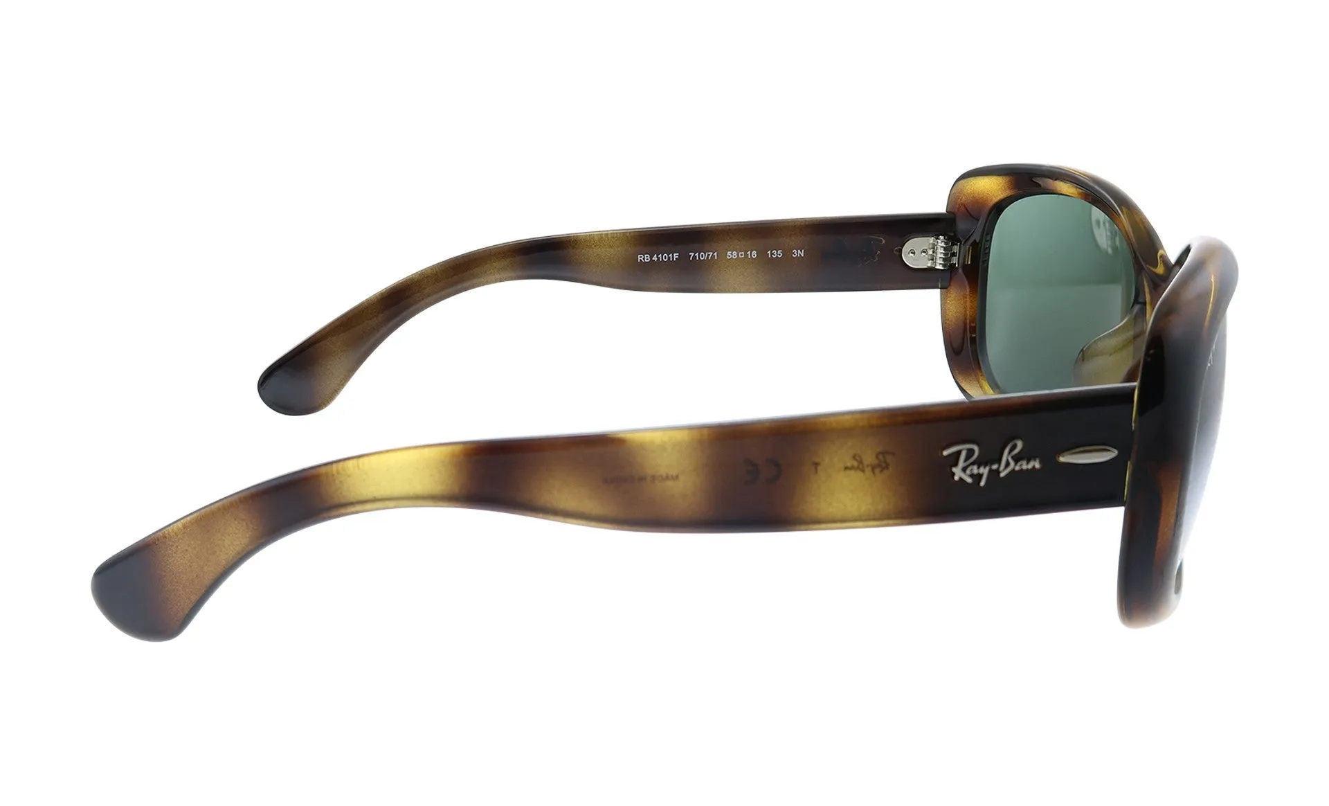 Ray Ban Tortoise Sunglasses with Green Classic Lenses-RB_4101F_710/71_58mm