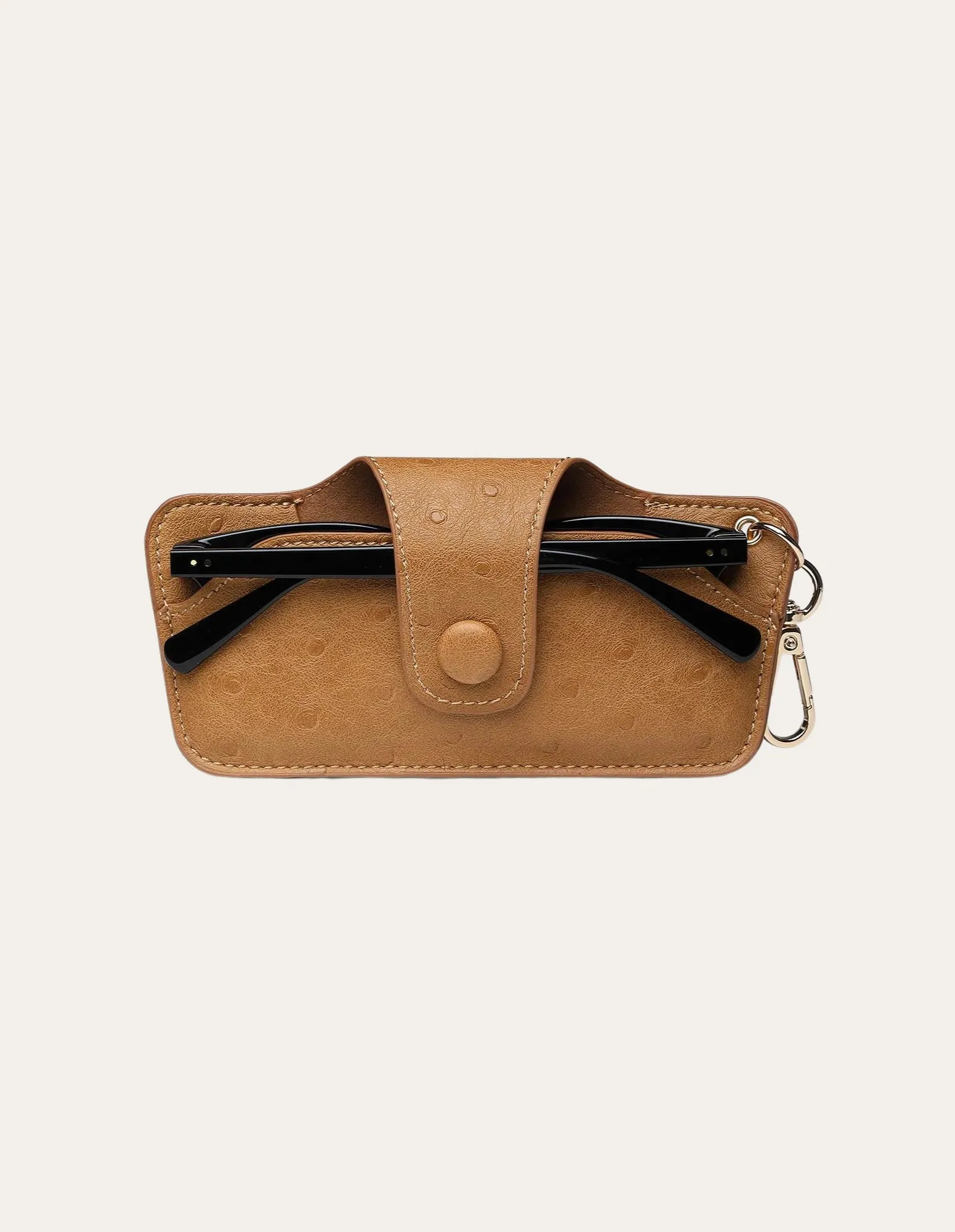 Skittle Sunglasses Case - Ostrich Nutmeg - Louenhide
