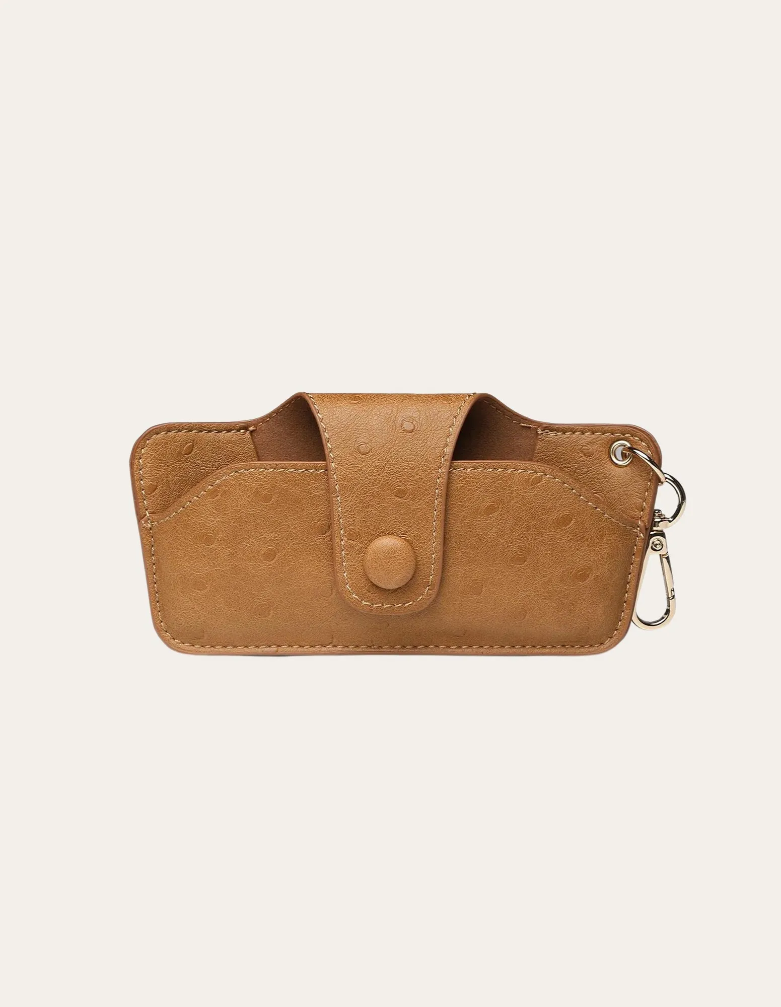 Skittle Sunglasses Case - Ostrich Nutmeg - Louenhide