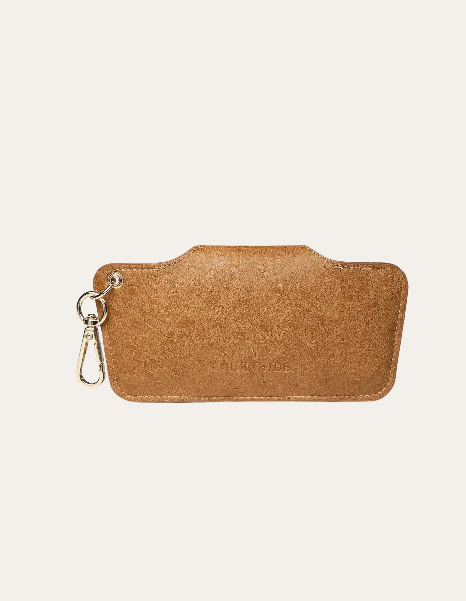 Skittle Sunglasses Case - Ostrich Nutmeg - Louenhide