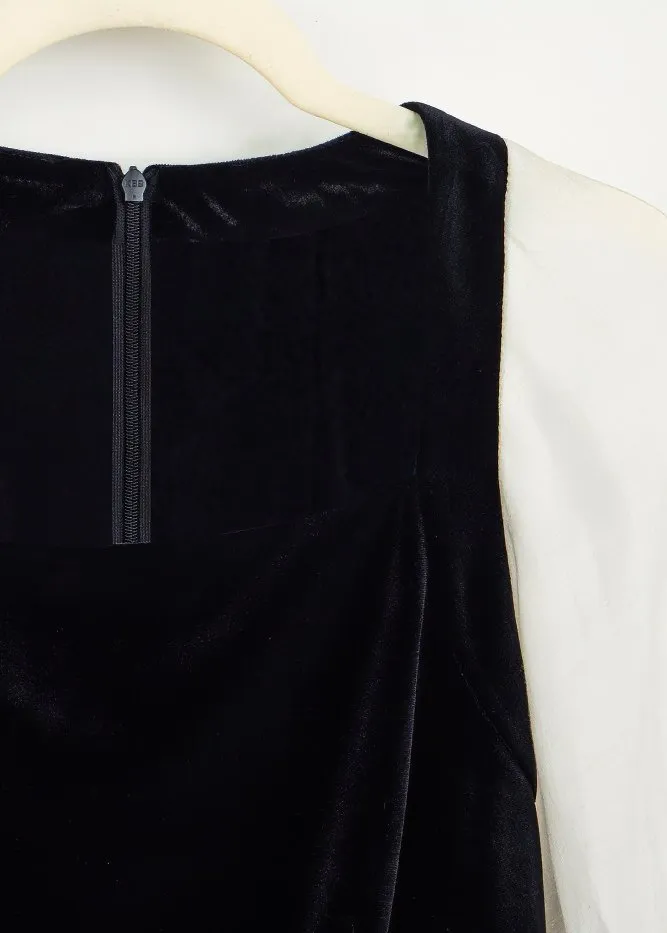 SQUARE NECK BLOCKING DRESS