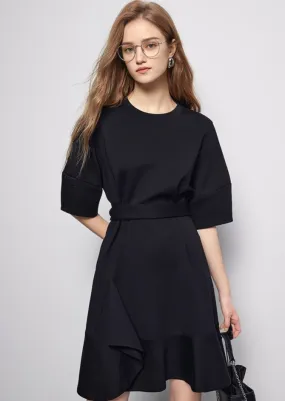 WAIST TIE LAYERED DRESS