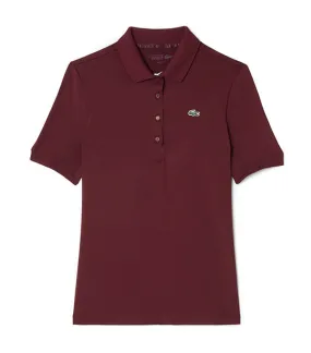 Women's Lacoste SPORT Breathable Stretch Golf Polo Shirt Spleen/White