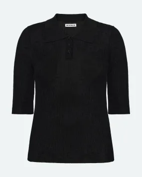 Zoe short sleeved polo 4152 - Black